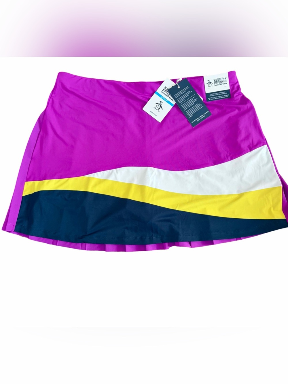 Original Penguin NWT XL Golf Skort Purple Cactus Flower Pleated Back $95